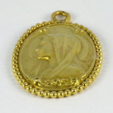 Load image into Gallery viewer, French Virgin Mary 18K Yellow Gold Medal Pendant