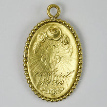 Load image into Gallery viewer, French Virgin Mary 18K Yellow Gold Medal Pendant