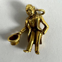 Load image into Gallery viewer, Vintage Italian Lucky Gobbo Hunchback Good Luck 18K Yellow Gold Charm Pendant
