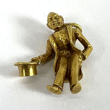 Load image into Gallery viewer, Vintage Italian Lucky Gobbo Hunchback Good Luck 18K Yellow Gold Charm Pendant
