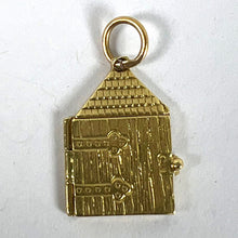 Load image into Gallery viewer, Vintage Love Heart House Opening Door 18K Yellow Gold Enamel Charm Pendant
