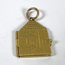 Load image into Gallery viewer, Vintage Love Heart House Opening Door 18K Yellow Gold Enamel Charm Pendant

