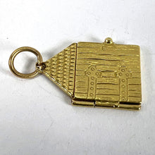 Load image into Gallery viewer, Vintage Love Heart House Opening Door 18K Yellow Gold Enamel Charm Pendant
