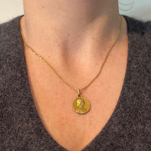 Load image into Gallery viewer, French Dropsy ORIA Joan of Arc Rolled 18K Yellow Gold Charm Pendant
