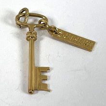 Load image into Gallery viewer, Vintage French Bonheur Good Luck Key 18K Yellow Gold Charm Pendant
