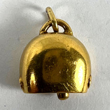 Load image into Gallery viewer, Vintage 18K Yellow Gold Cow Bell Charm Pendant
