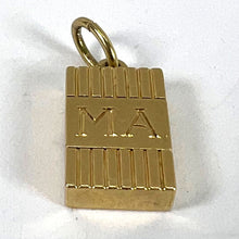 Load image into Gallery viewer, Vintage Deco Folding Fob Seal Initials AM 18K Yellow Gold Charm Pendant
