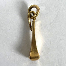 Load image into Gallery viewer, Vintage 18K Yellow Gold Blunt Twisted Nail Charm Pendant
