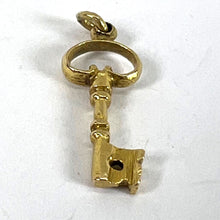 Load image into Gallery viewer, Vintage Good Luck Key 18K Yellow Gold Charm Pendant
