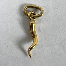 Load image into Gallery viewer, 18K Yellow Gold Small Lucky Horn Cornicello Charm Pendant
