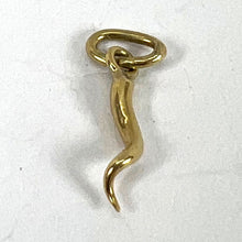 Load image into Gallery viewer, 18K Yellow Gold Small Lucky Horn Cornicello Charm Pendant

