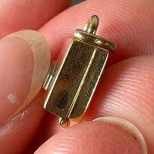 Load image into Gallery viewer, Vintage Weekend Suitcase Love Heart 18K Yellow Gold Ruby Charm Pendant
