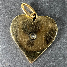 Load image into Gallery viewer, French Love My Heart Is Yours 18K Yellow Gold Diamond Pendant Charm
