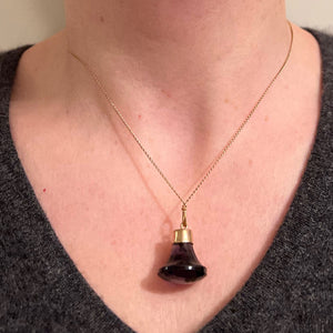 Vintage Large 18K Yellow Gold Paste Fob Charm Pendant
