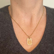 Load image into Gallery viewer, French Libra Starsign Zodiac 18K Yellow Gold Charm Medal Pendant
