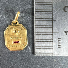 Load image into Gallery viewer, Augis Plus Qu’Hier 18K Yellow Gold Ruby Diamond Love Pendant Charm
