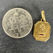 Load image into Gallery viewer, Augis Plus Qu’Hier 18K Yellow Gold Ruby Diamond Love Pendant Charm
