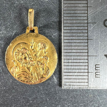 Load image into Gallery viewer, Vintage French St Christopher 18K Yellow Gold Charm Pendant
