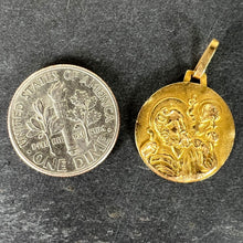 Load image into Gallery viewer, Vintage French St Christopher 18K Yellow Gold Charm Pendant
