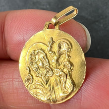 Load image into Gallery viewer, Vintage French St Christopher 18K Yellow Gold Charm Pendant
