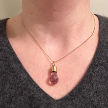 Load image into Gallery viewer, Antique 18K Yellow Gold Amethyst Fob Charm Pendant
