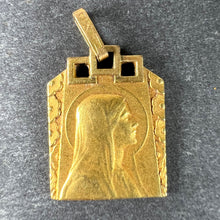 Load image into Gallery viewer, French Art Deco Virgin Mary Rolled 18K Yellow Gold Filled Charm Pendant
