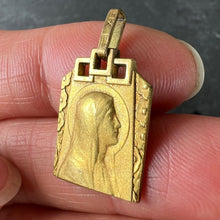 Load image into Gallery viewer, French Art Deco Virgin Mary Rolled 18K Yellow Gold Filled Charm Pendant
