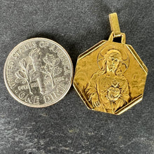 Load image into Gallery viewer, French Sacred Heart Madonna Child Rolled 18K Yellow Gold Filled Charm Pendant
