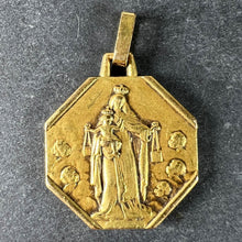 Load image into Gallery viewer, French Sacred Heart Madonna Child Rolled 18K Yellow Gold Filled Charm Pendant
