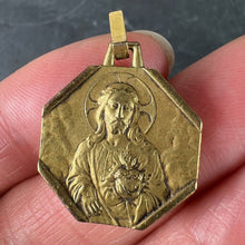 Load image into Gallery viewer, French Sacred Heart Madonna Child Rolled 18K Yellow Gold Filled Charm Pendant
