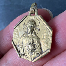 Load image into Gallery viewer, French Sacred Heart Madonna Child Rolled 18K Yellow Gold Filled Charm Pendant
