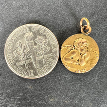 Load image into Gallery viewer, French Raphael's Cherub Rolled 18K Yellow Gold Filled Charm Pendant
