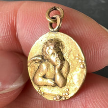Load image into Gallery viewer, French Raphael's Cherub Rolled 18K Yellow Gold Filled Charm Pendant

