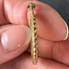 Load image into Gallery viewer, French Oval Mother of Pearl Twisted Wire Frame 18K Yellow Gold Charm Pendant

