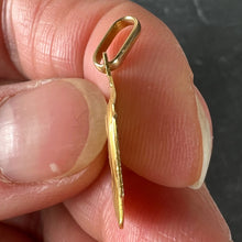 Load image into Gallery viewer, French Art Deco Virgin Mary 18K Yellow Gold Religious Charm Medal Pendant
