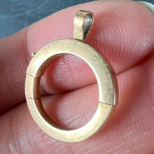 Load image into Gallery viewer, French Giant Spring Ring Closure 18K Rose Gold Charm Pendant Connector
