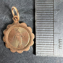 Load image into Gallery viewer, Antique French Virgin Mary 18K Rose Gold Charm Medal Pendant
