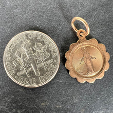 Load image into Gallery viewer, Antique French Virgin Mary 18K Rose Gold Charm Medal Pendant
