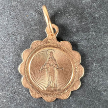 Load image into Gallery viewer, Antique French Virgin Mary 18K Rose Gold Charm Medal Pendant

