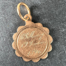 Load image into Gallery viewer, Antique French Virgin Mary 18K Rose Gold Charm Medal Pendant
