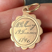 Load image into Gallery viewer, Antique French Virgin Mary 18K Rose Gold Charm Medal Pendant
