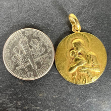 Load image into Gallery viewer, French Rasumny Madonna and Child 18K Yellow Gold Religious Medal Pendant
