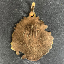 Load image into Gallery viewer, Antique French Virgin Mary Floral 18K Yellow Rose Gold Religious Pendant Medal
