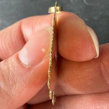 Load image into Gallery viewer, Antique French Virgin Mary Floral 18K Yellow Rose Gold Religious Pendant Medal
