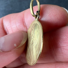 Load image into Gallery viewer, Antique French Emile Monier Virgin Mary 18K Yellow Gold Pendant Charm Medal
