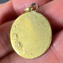 Load image into Gallery viewer, Antique French Emile Monier Virgin Mary 18K Yellow Gold Pendant Charm Medal
