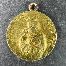 Load image into Gallery viewer, French Sacred Heart Madonna and Child 18K Yellow Gold Religious Medal Pendant
