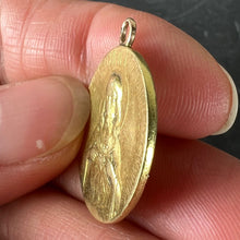 Load image into Gallery viewer, French Sacred Heart Madonna and Child 18K Yellow Gold Religious Medal Pendant
