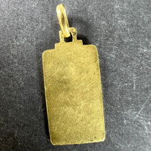 Load image into Gallery viewer, French Art Deco Virgin Mary 18K Yellow Gold Religious Charm Medal Pendant
