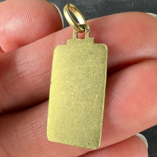 Load image into Gallery viewer, French Art Deco Virgin Mary 18K Yellow Gold Religious Charm Medal Pendant
